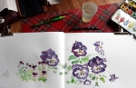 dessin, dessiner les fleurs, dessiner les plantes, confiner chez soi, WhatsApp, aquarelle, crayon, feutre, télétravail, 